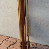 Folding side table with wheels