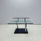 Vintage Danish Design Glass Coffee Table with Two Levels