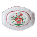 Large Antique Oval St Clément Rooster Decor Dish