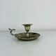 Silver-plated metal candlestick, vintage rat.