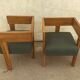 Pair of tripod armchairs ancient solid teak, 60