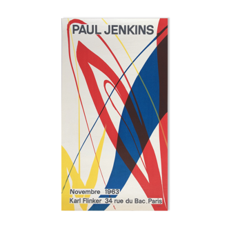 Paul JENKINS, Galerie Karl Flinker, Paris, 1963. Exhibition poster edited in lithograph