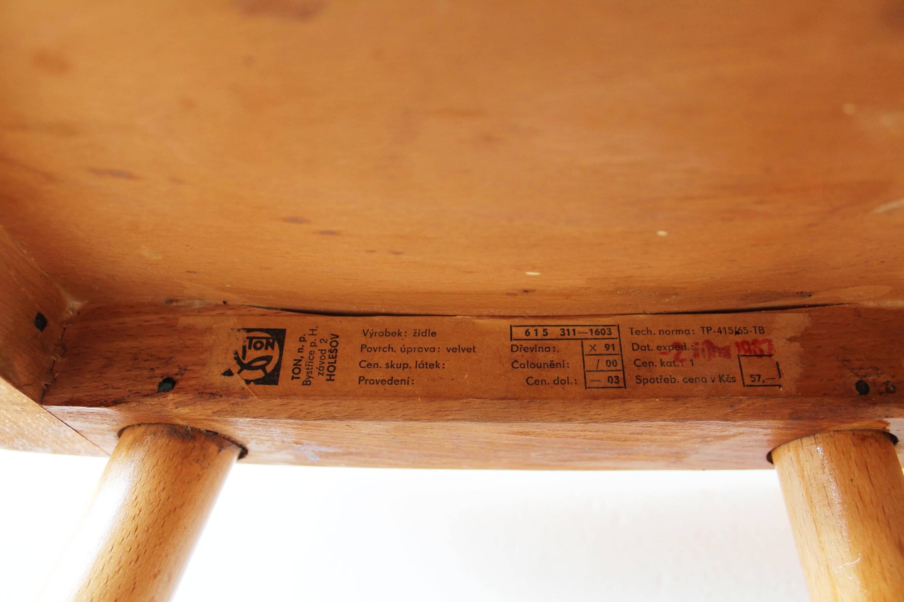 Pair of Dining Chairs by Antonin Suman for TON