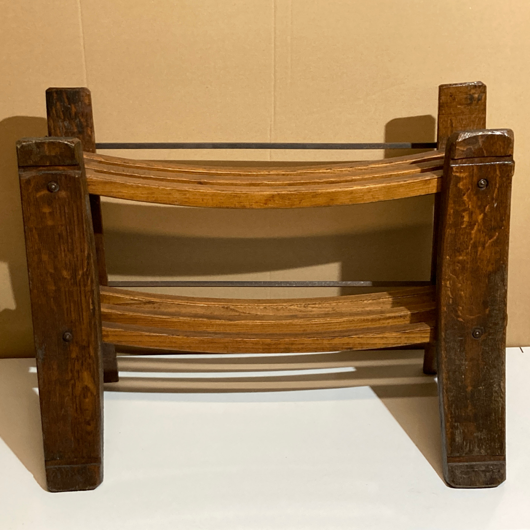 Antique fisherman's stool or wine and shoe rack, Dutch ca 1920