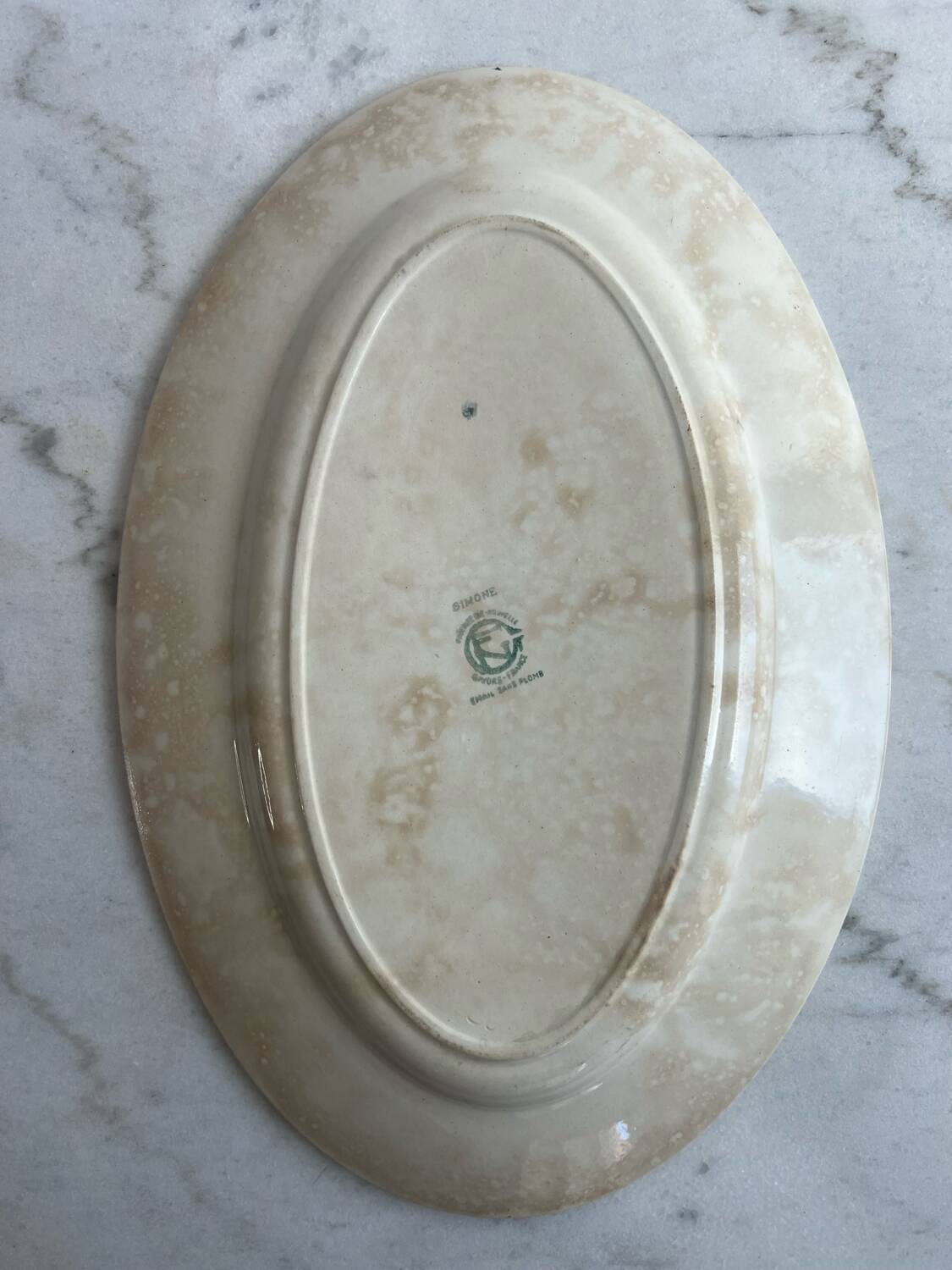 Large Simone Givor Terre de fer presentation dish