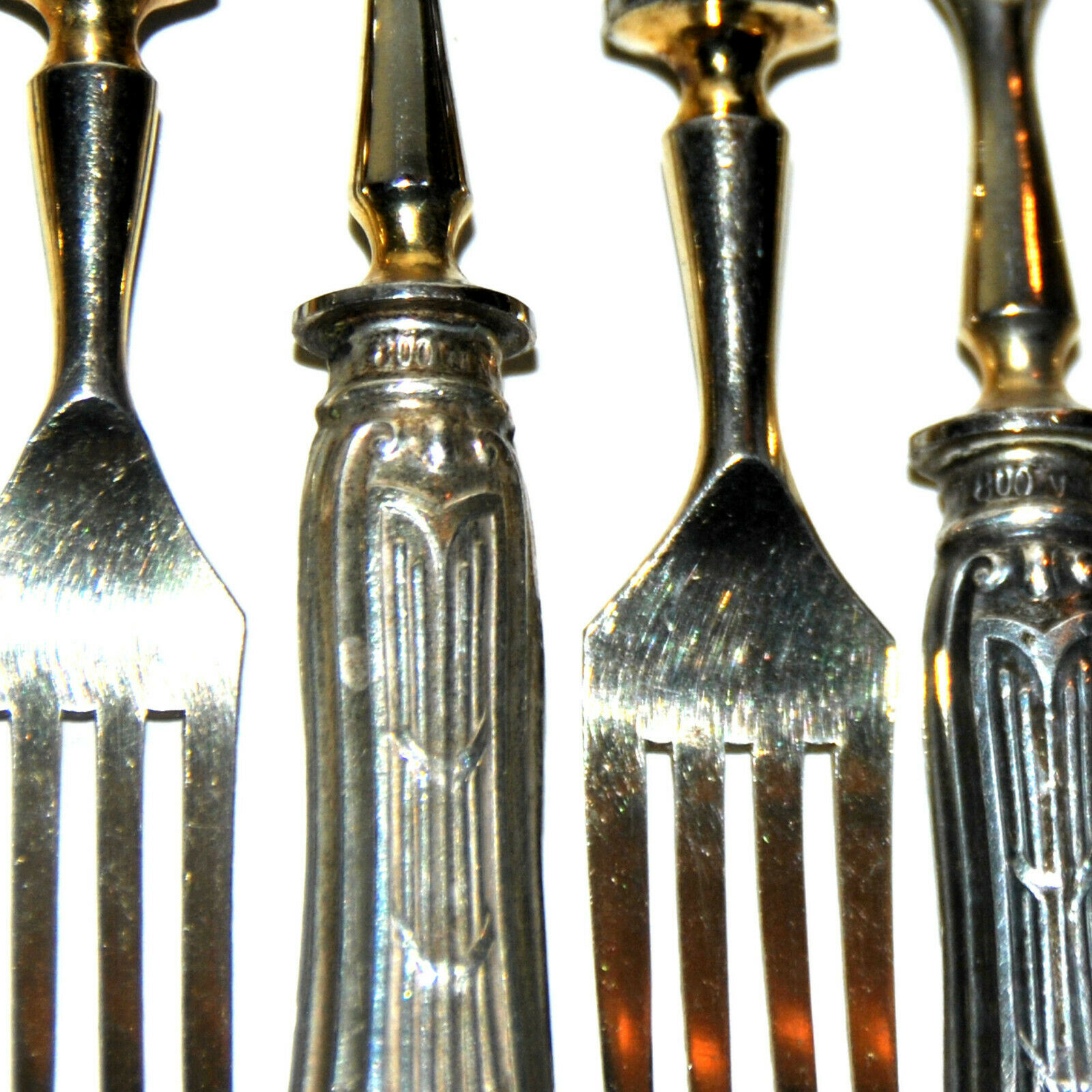 Silver knives and forks 800 goldsmith VM 1900