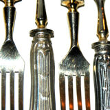 Silver knives and forks 800 goldsmith VM 1900