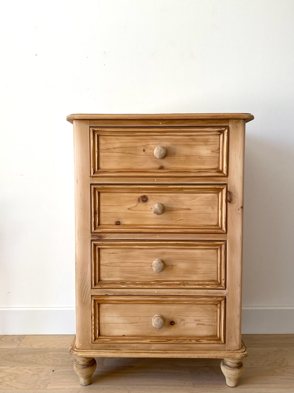 English chest of drawers in pine