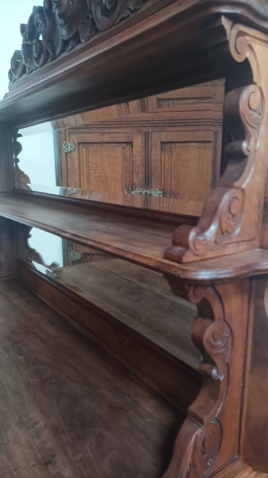 19th-century walnut Saint Hubert buffet