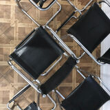 Set of 6 Bauhaus bar stools. Mart stam style hokers.