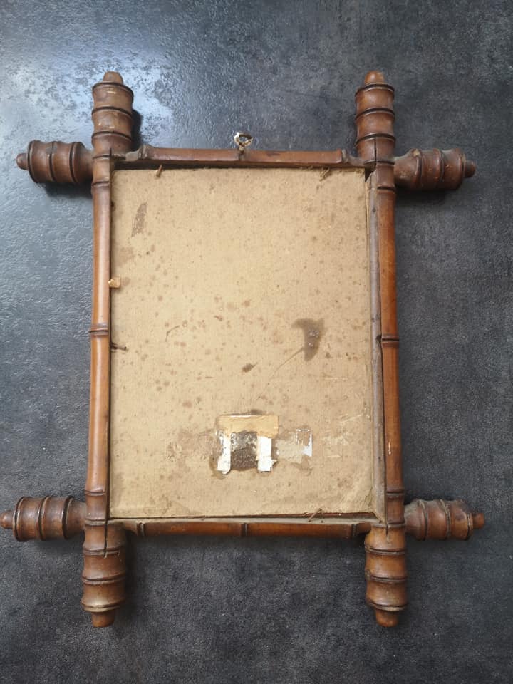 Barber mirror vintage 1920 1930 33x39cm