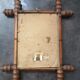 Barber mirror vintage 1920 1930 33x39cm