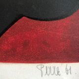 Original lithograph signed by Danièle PERRÉ (1924-2009) Abstract composition, 1961.