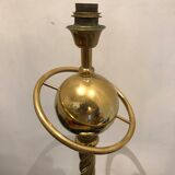 Brass lamp with removable ring around a globe