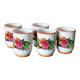 5 vintage painted apple coffee cups