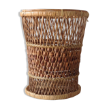 Wicker wastebasket