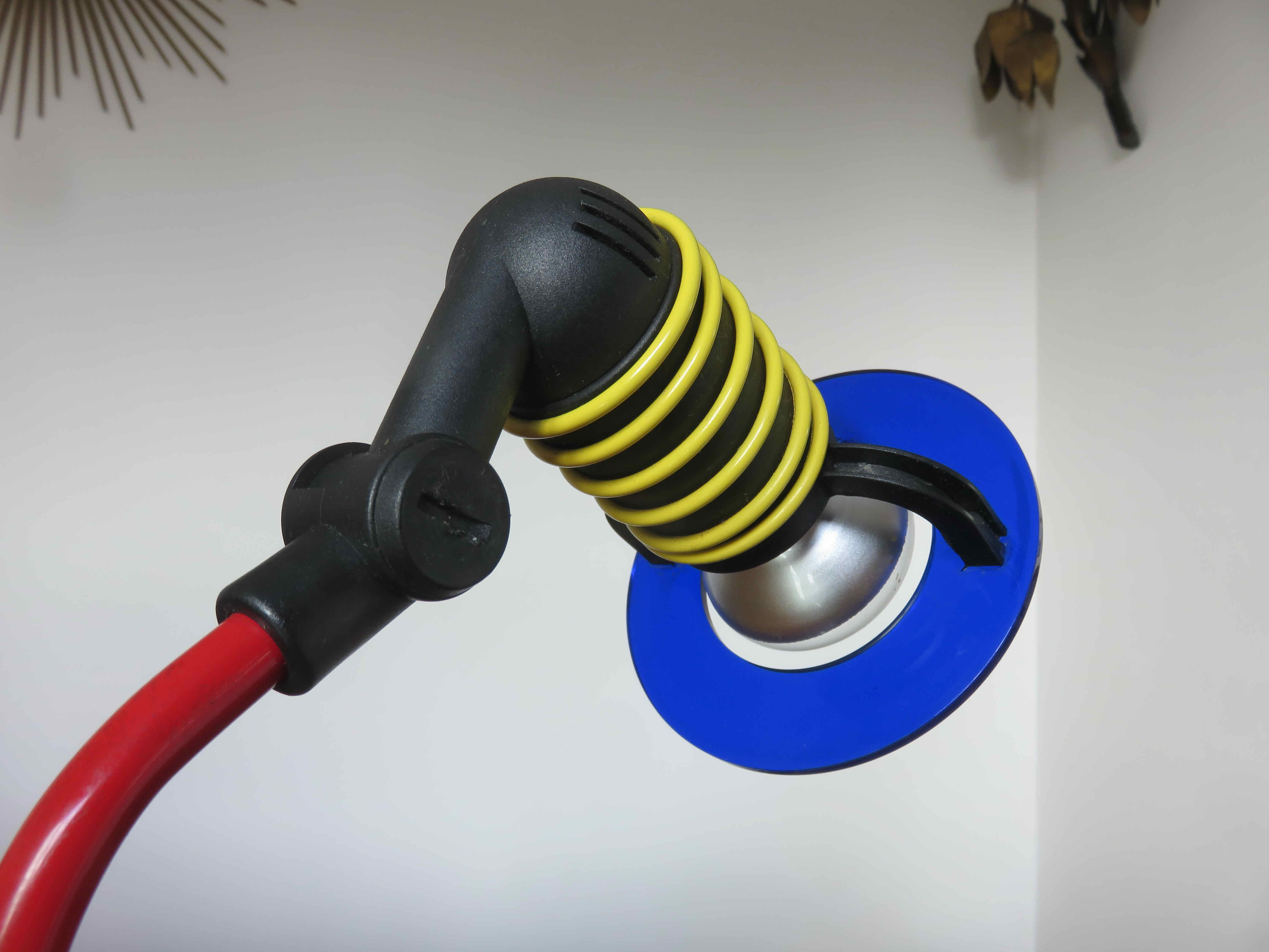 Lamp " spiral " primary colors 80s era Memphis