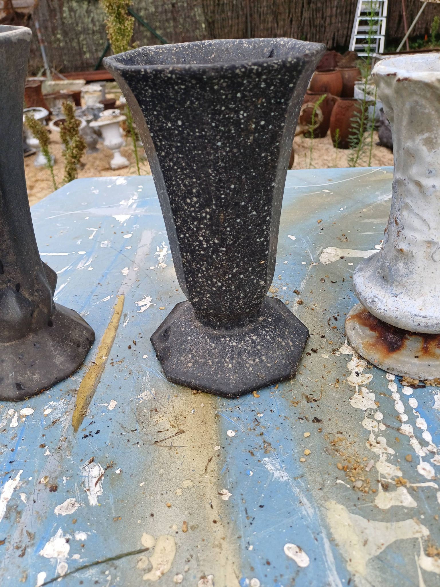 Lot of 6 Cast Iron Vases from 1900 from Charleville-Mézières