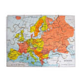 Ancien puzzle en bois carte d'Europe