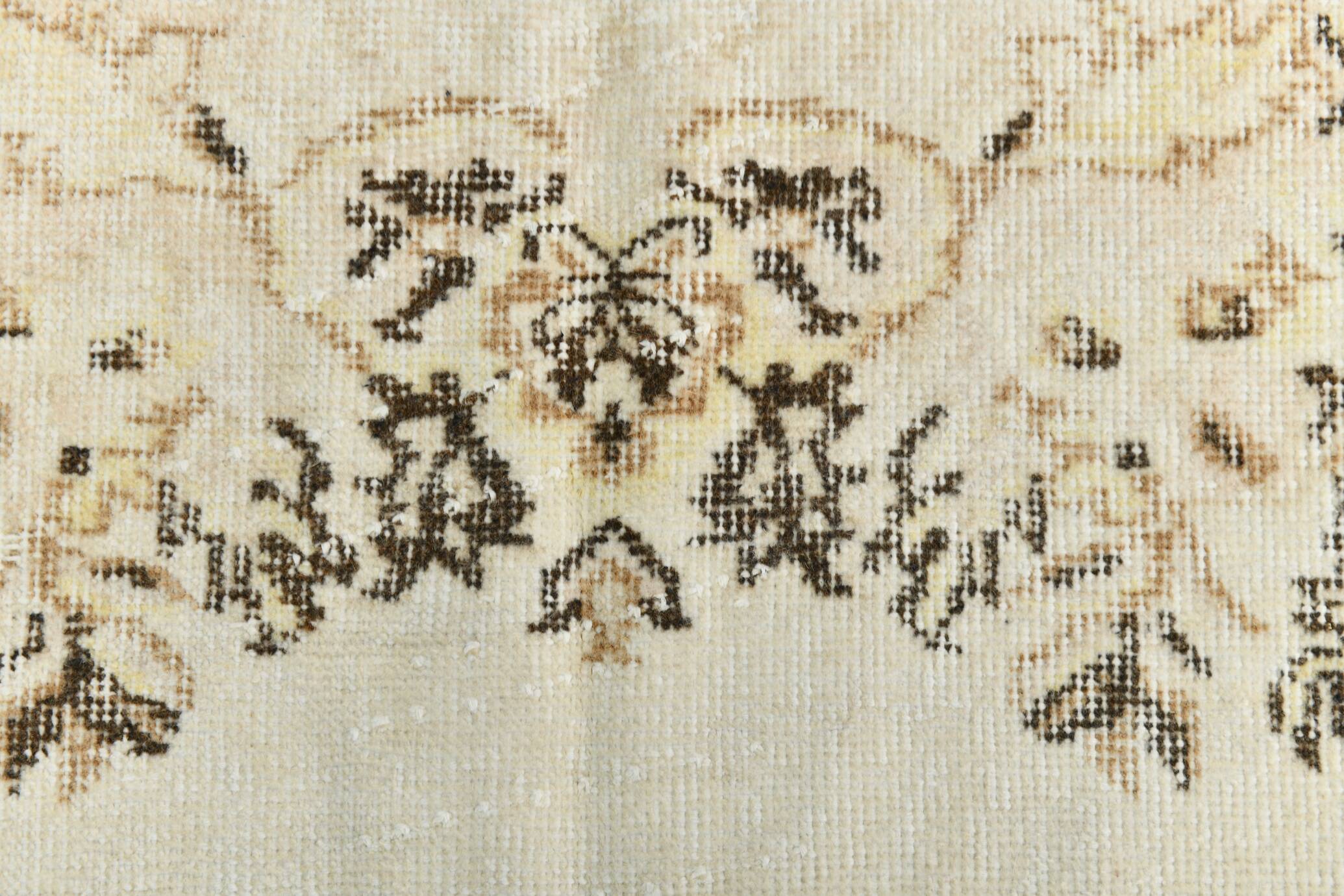 All-Over Floral Pattern Beige Brown Turkish Rug, 166x285Cm