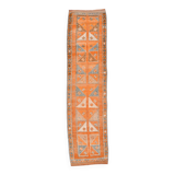 3x12 Rug For Laundry Orange Turkish Vintage Runner Rug, 95x370Cm SK 22033
