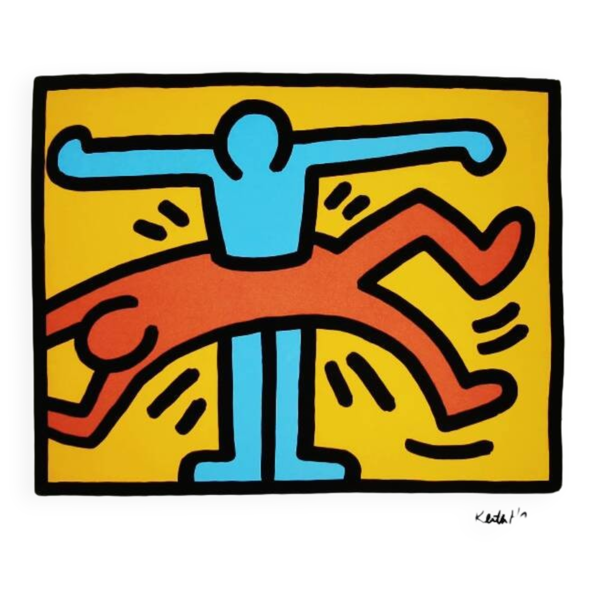 Keith Haring Limited Edition Lithograph, Numbered in Pencil, 1990s