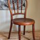 Children's chair in curved round wood old year