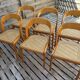 Set of 6 caned chairs by Baumann, gondola model.