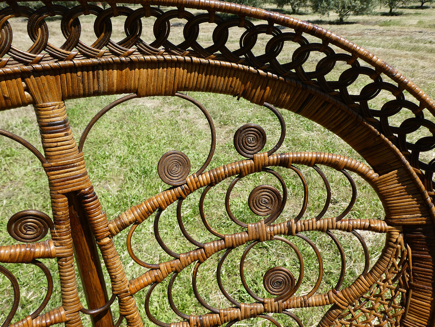 Emmanuelle peacock rattan chair