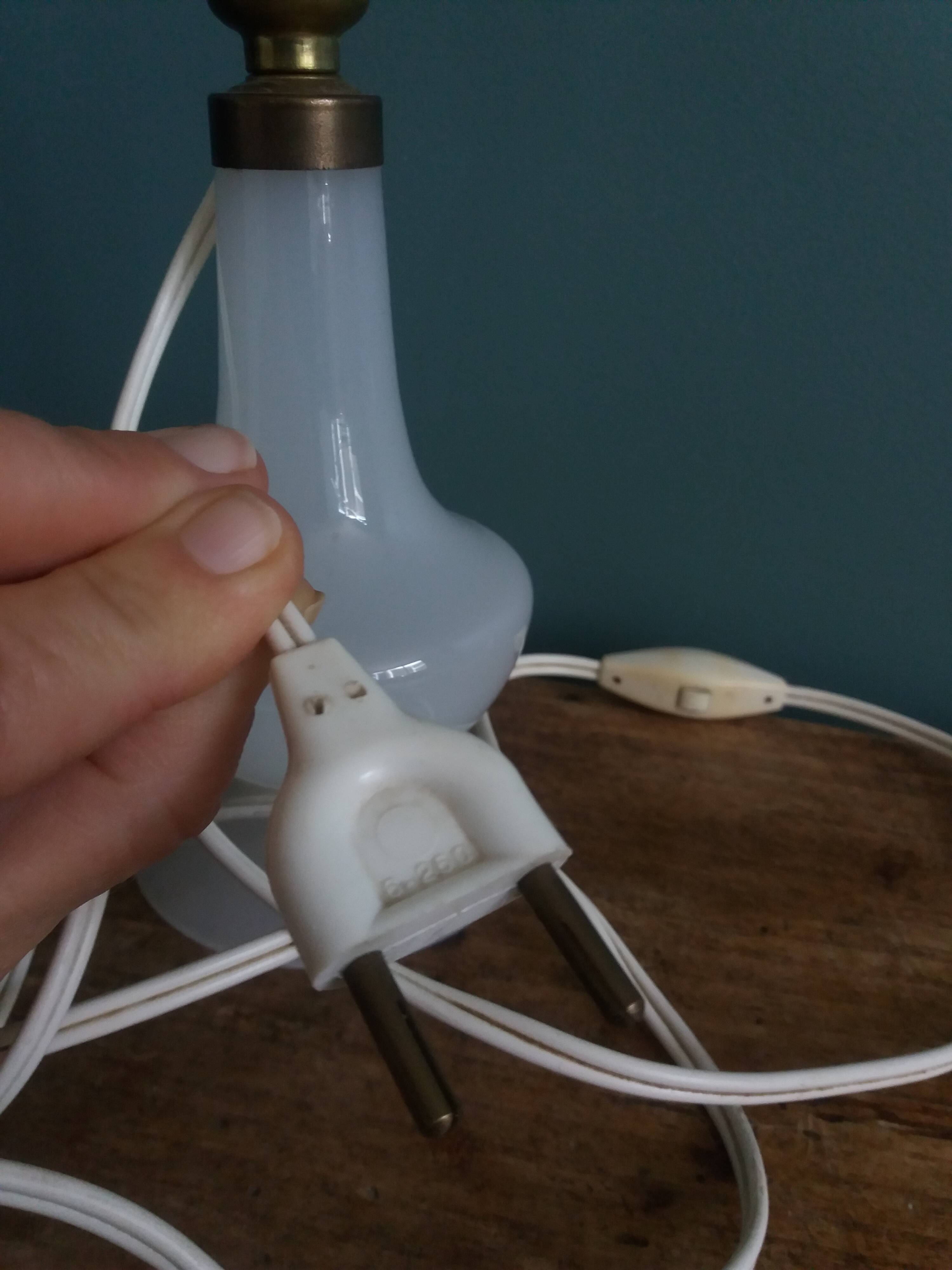 Opaline glass floor lamp