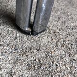 Coffee table with chrome legs and glass top, 1970