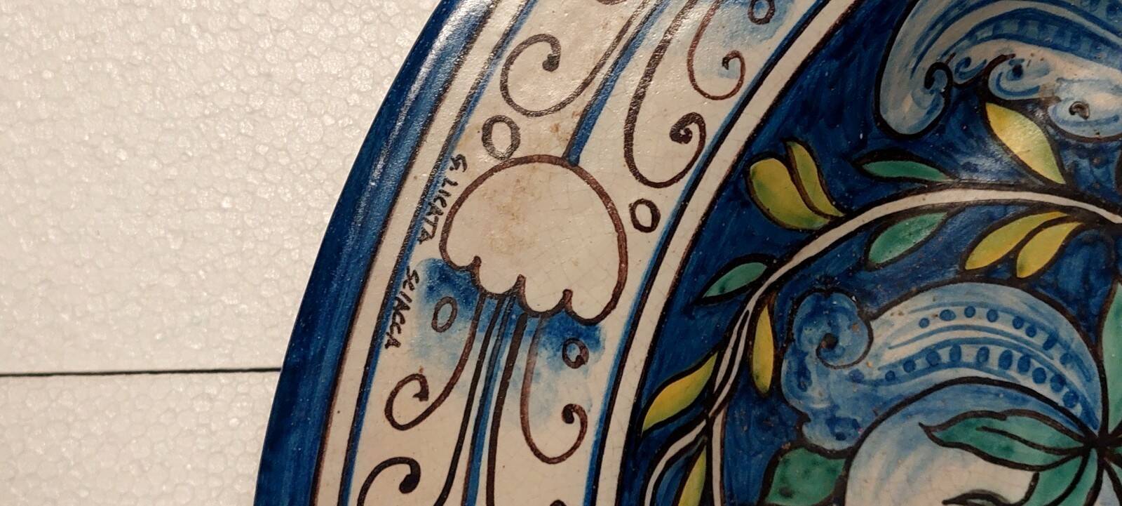 Large painted plate G. Licata Sciacca