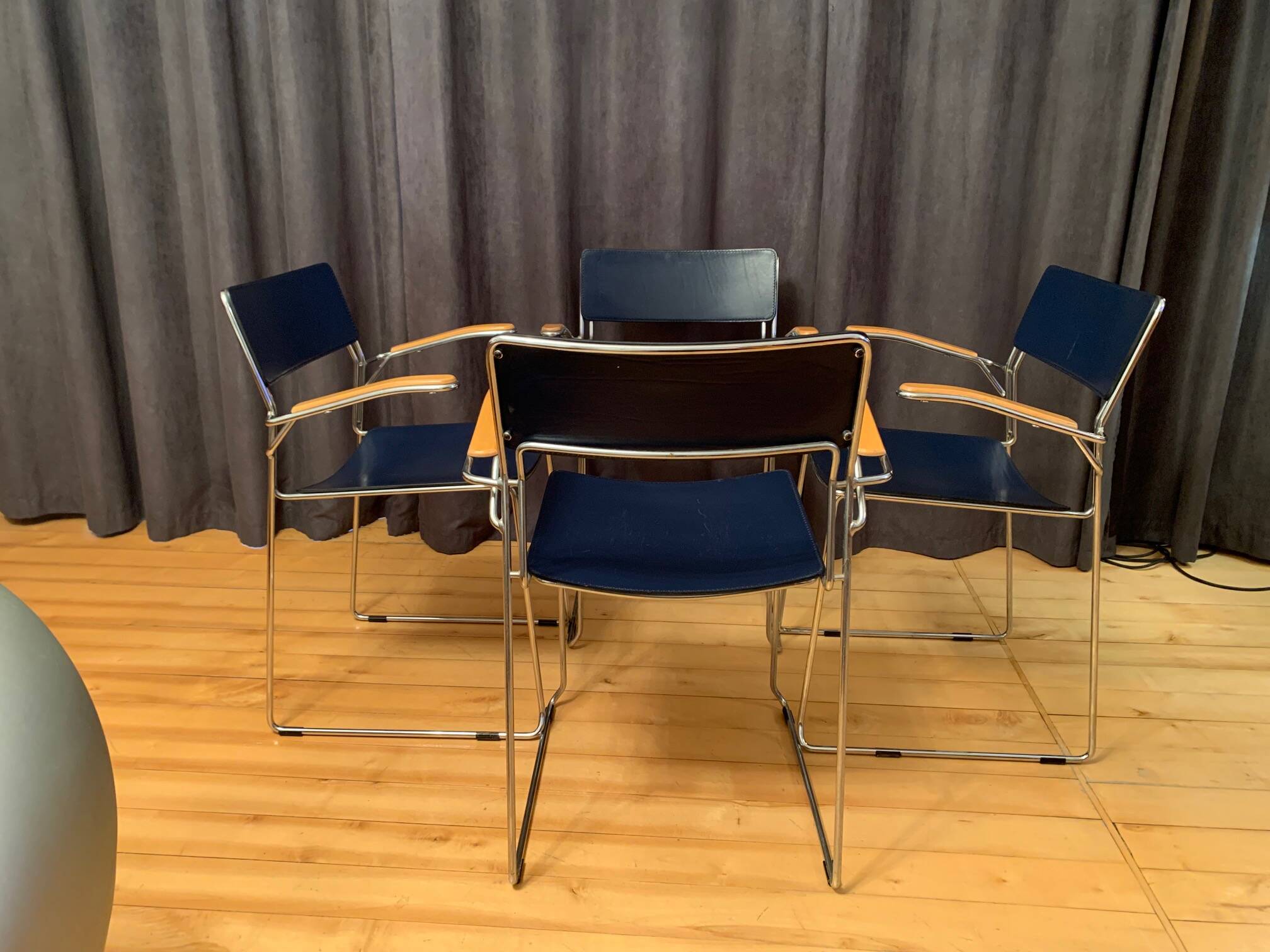 Set of four Sultana chairs, Arrben, Italy, 1970s/1980s