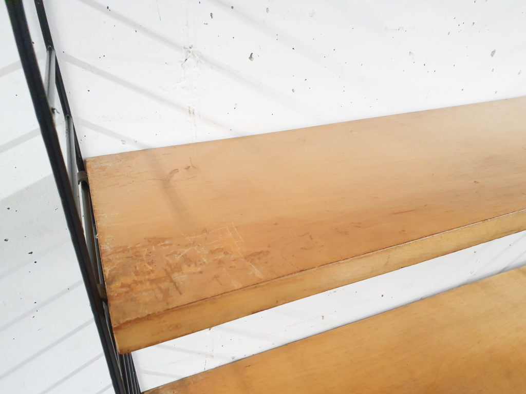 Vintage pinewood book shelves