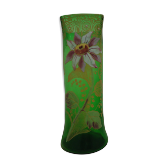 Vase enamelled "legras" floral decoration