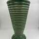 Green ceramic vase