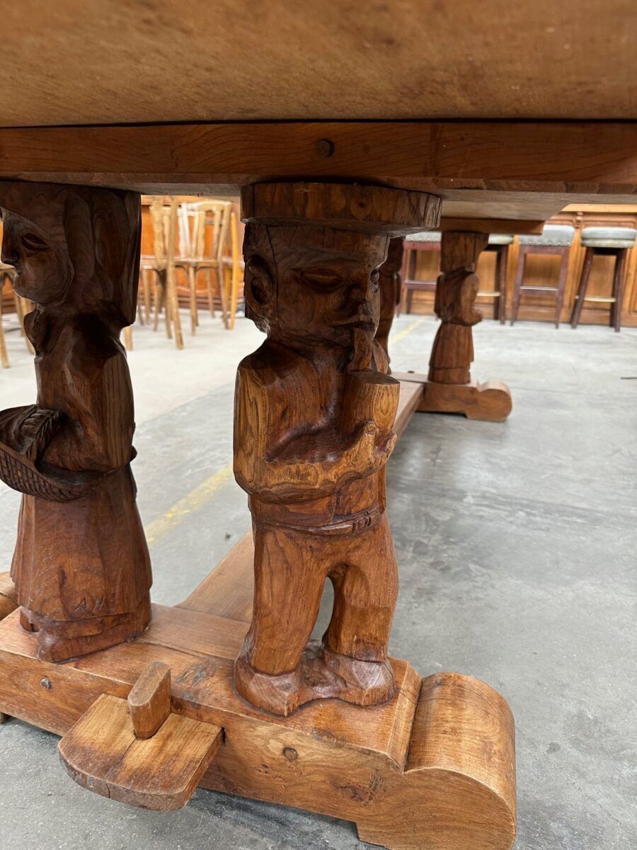 1950s mountain table in solid elm