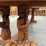 1950s mountain table in solid elm