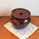 Pot glazed stoneware pot with lid Pearson's of Chesterfield England