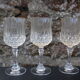 4 crystal flutes