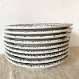 Black and white hollow plates 80s