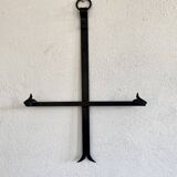 Ceramics by B. Buffat and its wrought iron support, 1970s