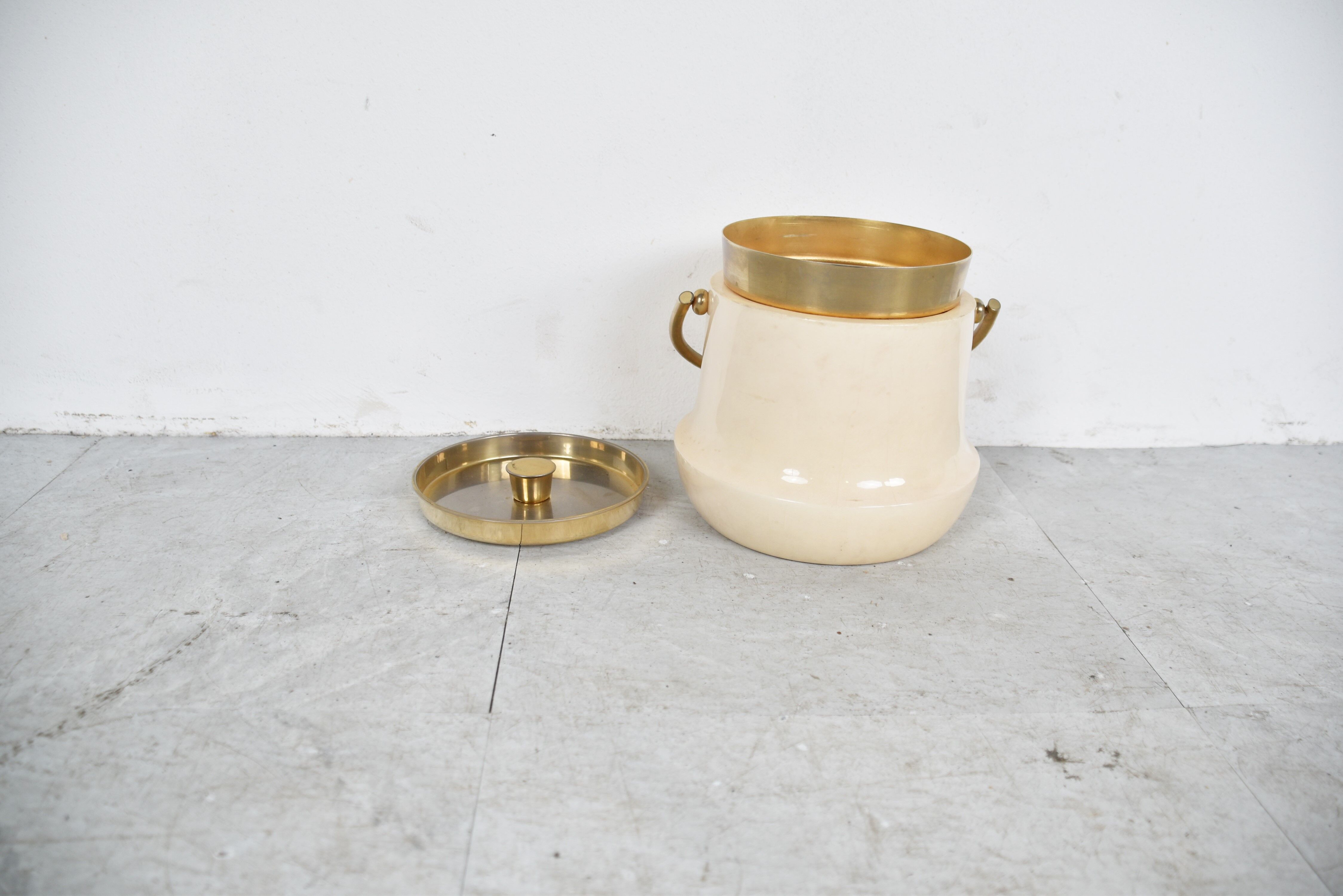 Mid century ice bucket by Aldo Tura, 1960s