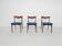 Set of 3 rosewood "AWA" dining chairs, the Netherlands 1950's