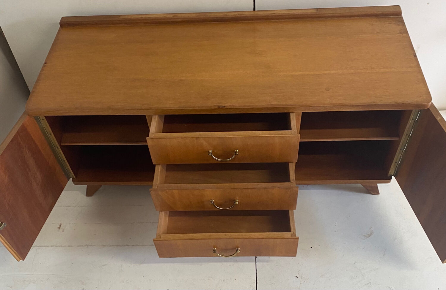 Vintage chest of drawers feet compass