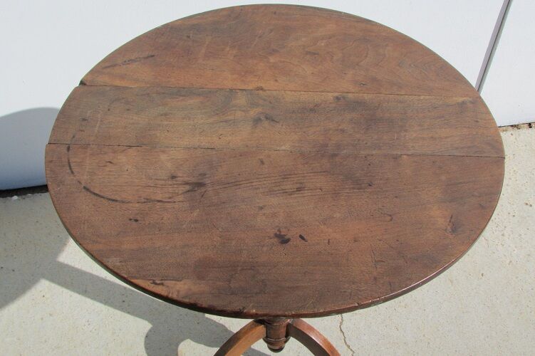 Tripod table with tilting top, Restoration period