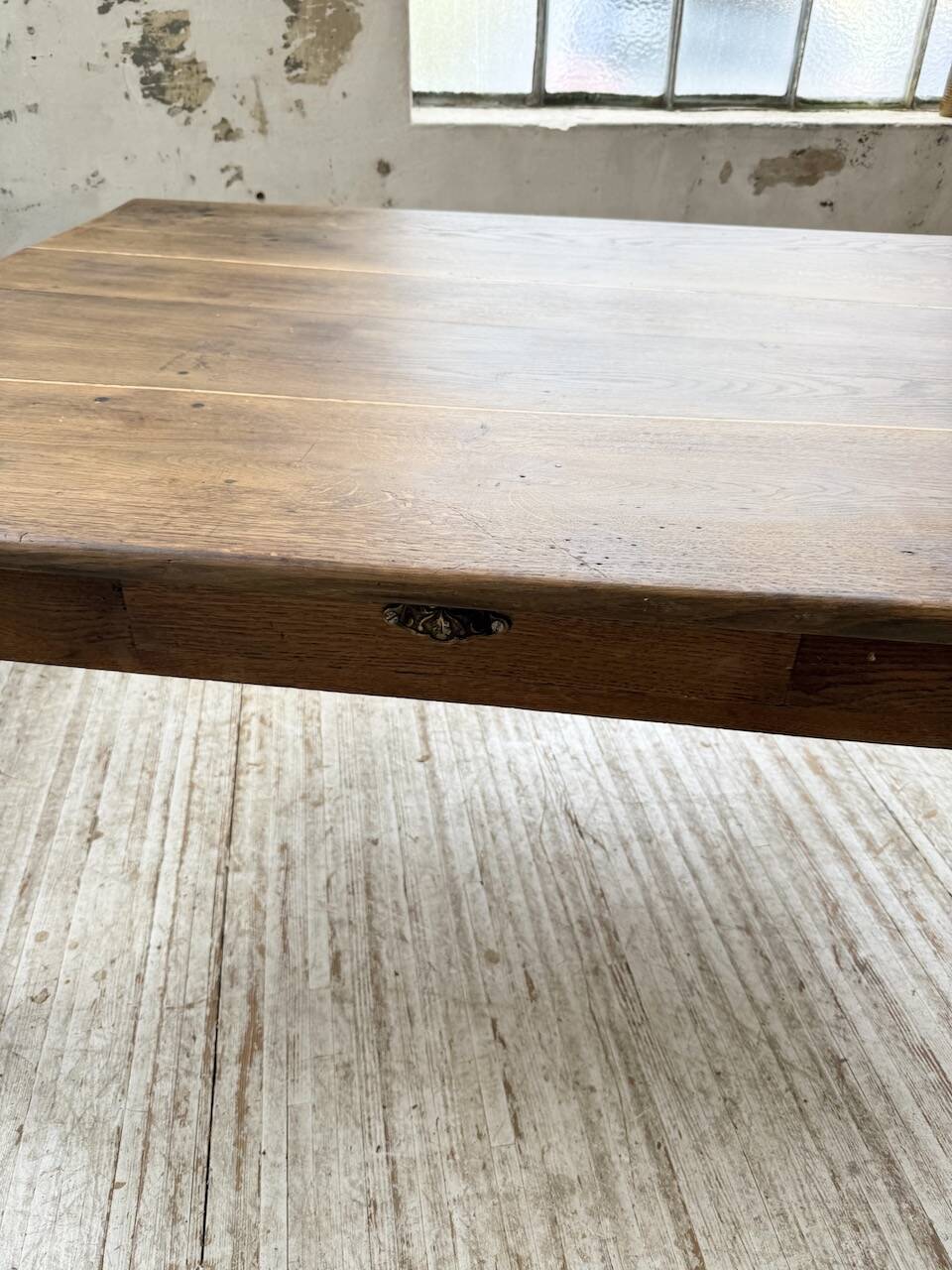 Large “square” oak farmhouse table 1950