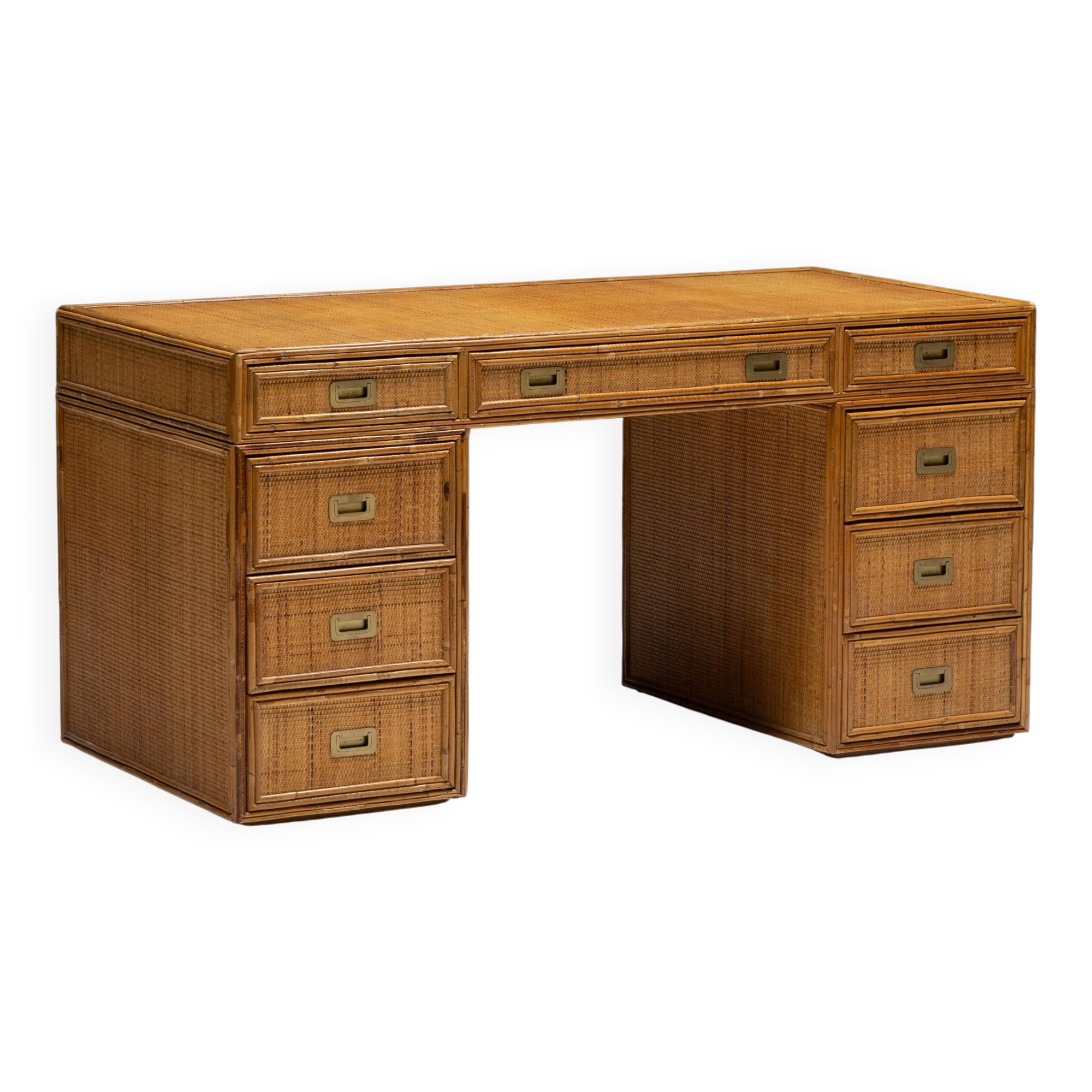 Bureau en Bambou par Vivai Del Sud, Italie, 1970s