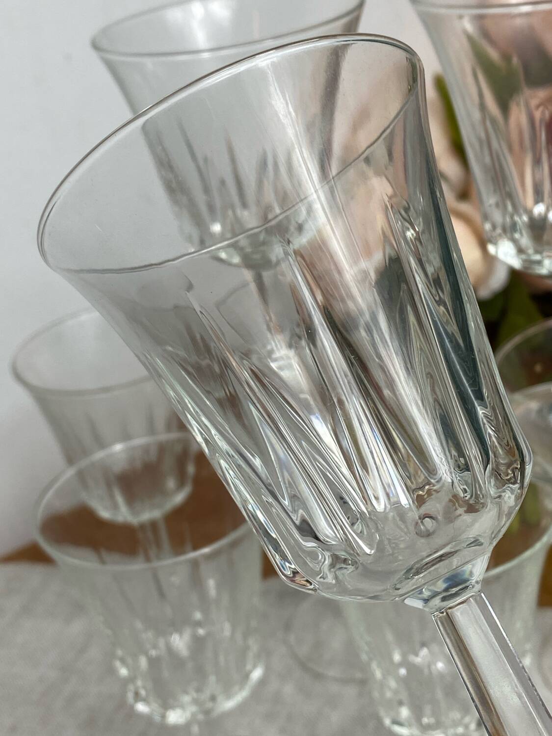 Vintage stemmed glasses, Régence Luminarc