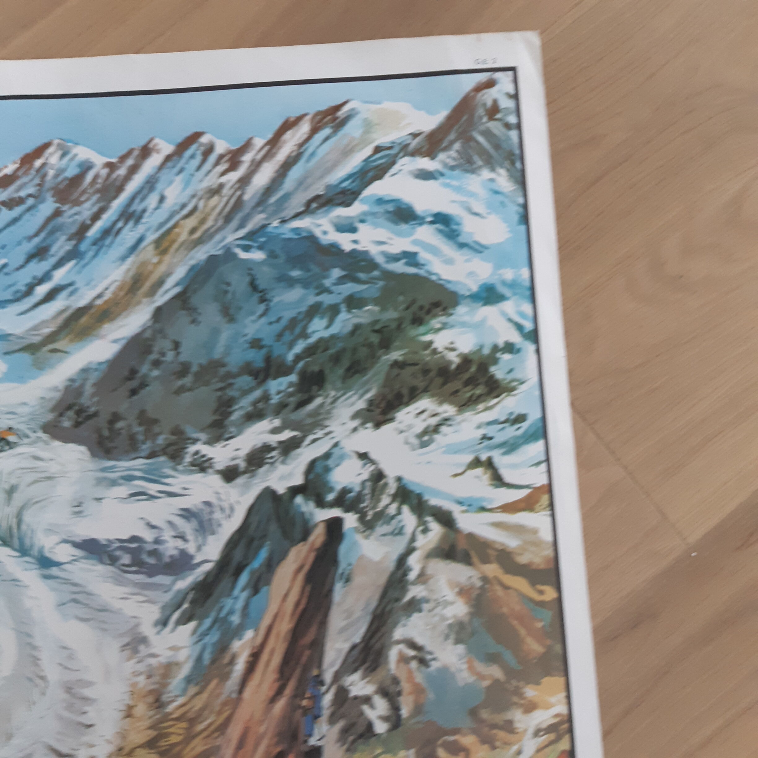 School poster the glacier and the ancient mountain